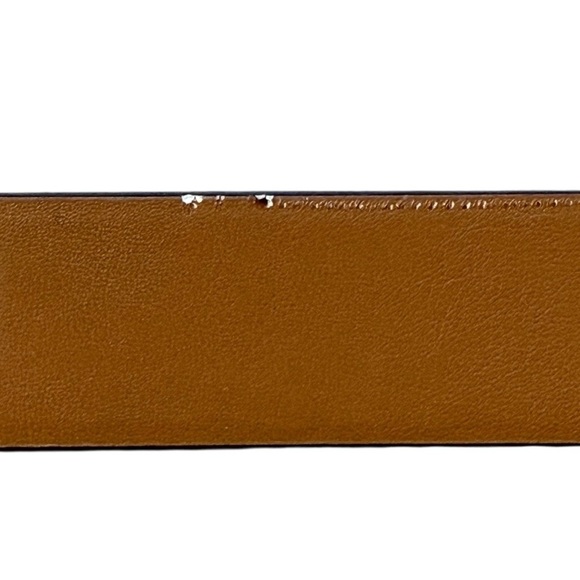 Lauren Ralph Lauren White Textured Leather Belt, Gold Colored Buckle Size XL NWT - Picture 6 of 6